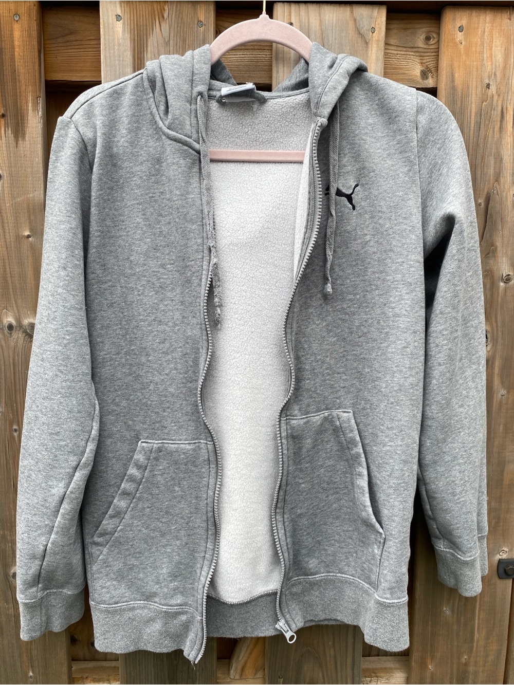 Puma Gray Full-Zip Hoodie Jacket